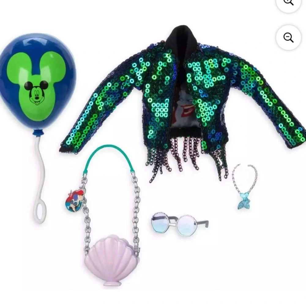 Disney Ariel Doll in Purple and Black Ensemble - Picture 4 of 14